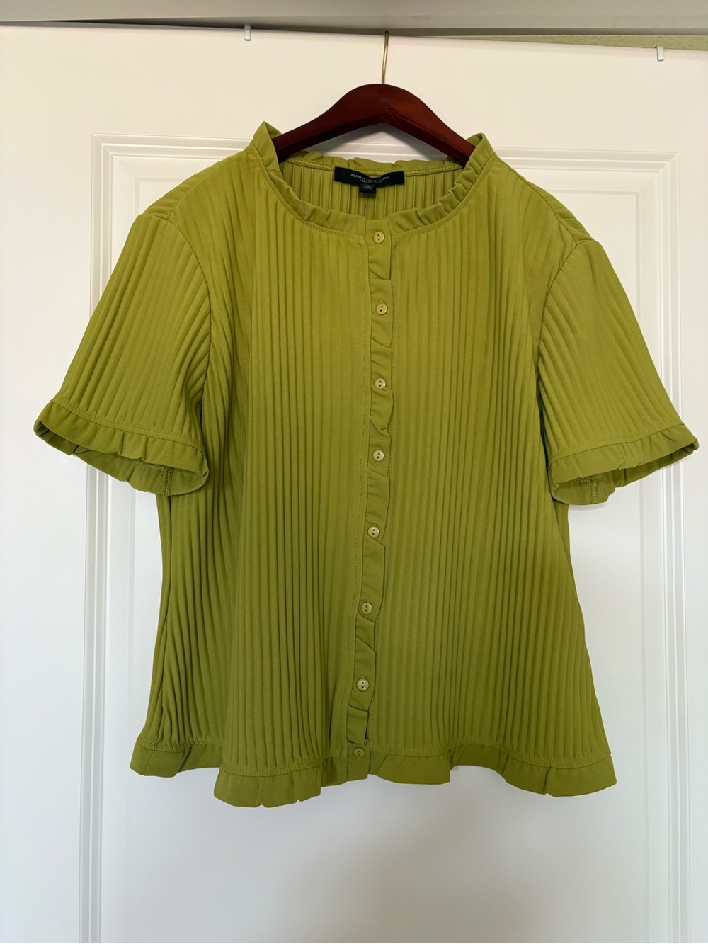 NWT Marc New York Pleated Ruffle Blouse XL